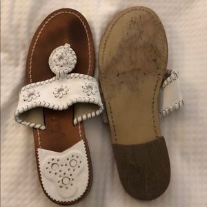 Jack Rogers white sandals
